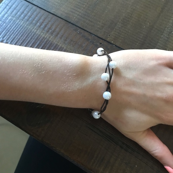 Brown Twisted pearl bracelet - Picture 5 of 8